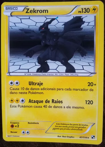 Pokemon Zekrom Holofoil Black & White Frete Incluso