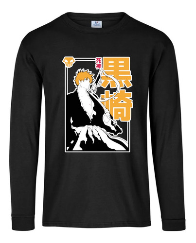 Playera M Larga Anime Bleach Ichigo Kun-45