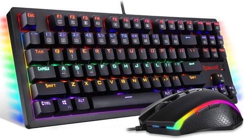 Teclado Para Videojuegos Con Cable Mecánico, Led Rgb 