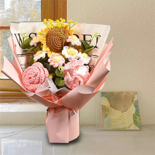 - Ramo De Flores Completo De Ganchillo, Ramo De Flores