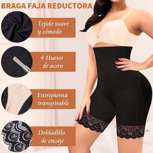 Braga Faja Reductora Mujer De Encaje Invisible Sin Costuras