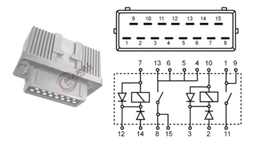 Imagen 2 de 5 de Kit Relay De Inyeccion Negro + Ficha Peugeot 206 306 405 406