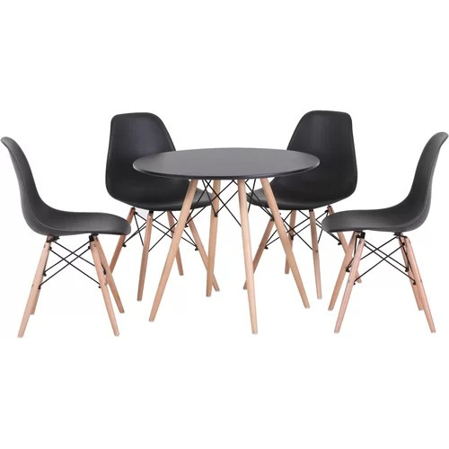 Juego De Comedor Mesa Eames 80cm Y Sillas Eames 