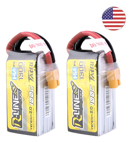 2 X 15.2v Hv 4s 1300mah 100 C Explosión 200 C Rc Lipo Baterí