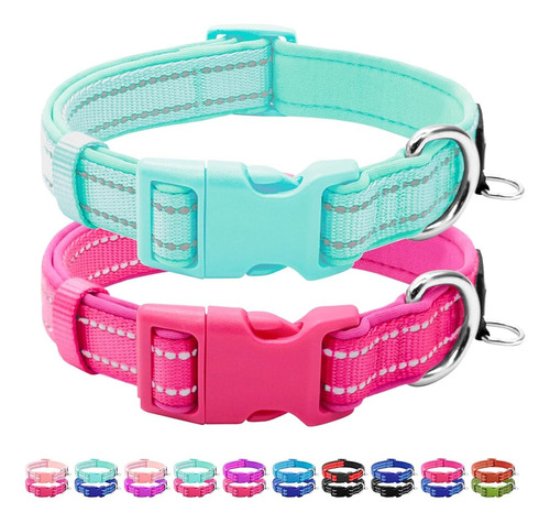 Azuza 2 Pack Collar De Neopreno Acolchado Para Perros Pequeñ