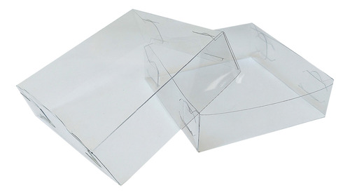 100 Cajas Acetato Transparente 9x9x3 Cm Mod 1824 Transparent Todo Transparente