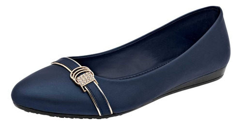 Flats Ballerinas Para Mujer Zapatos Cómodos Azul Marino