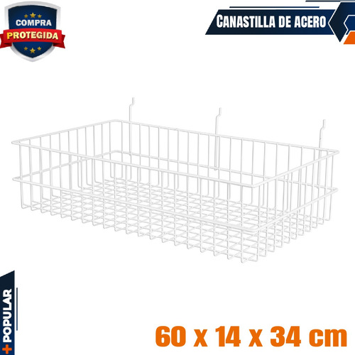 Canastilla De Acero, 60 X 14 X 34 Cm 502