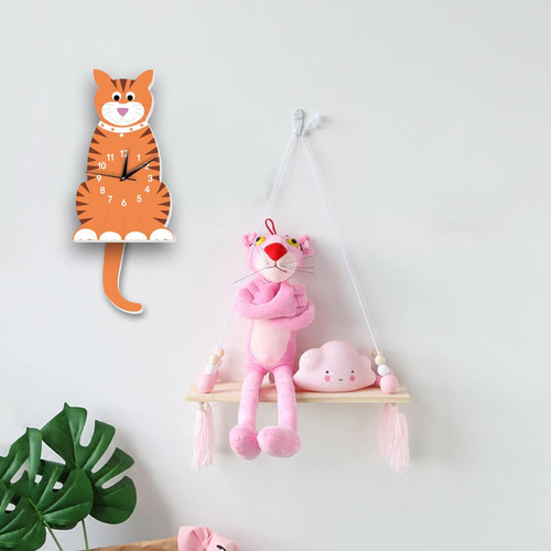 Reloj De Pared De Dibujos Animados Niños Péndulo Habi...
