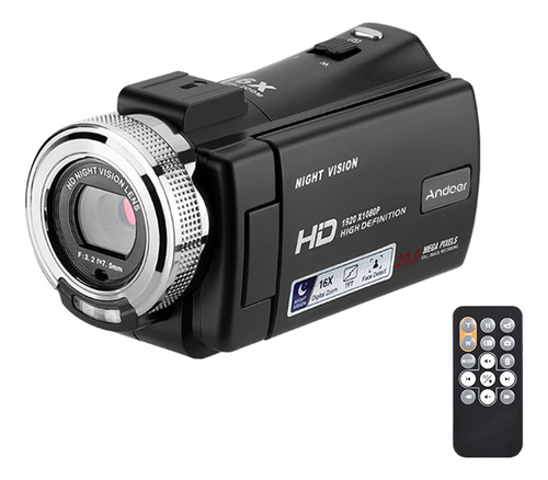 Cámara De Vídeo Digital Full Andoer 1080p V12 Mega Camcorder