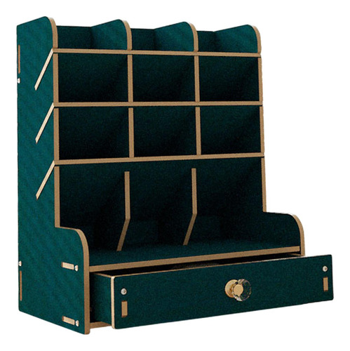 Organizador De Lápiz De Madera Soporte De Pluma Multi Verde