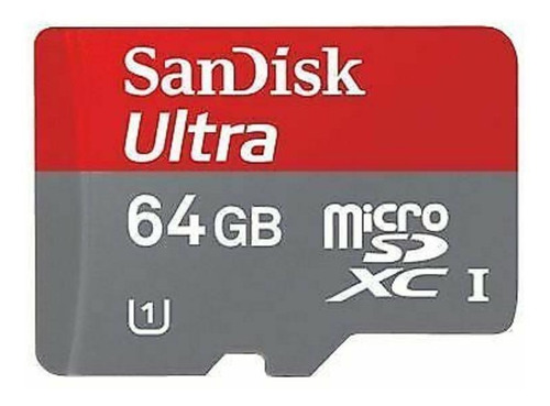 Tarjeta de memoria SanDisk SDSDQUA-064G-A11A  Ultra con adaptador SD 64GB