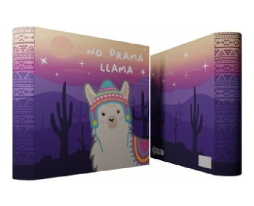 Carpeta Escolar N*3 3 Aros Llama Cartopel Ideal Secundario