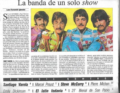 Cultural- 40 Años De Sargento Pepper- Banda De Un Solo Show