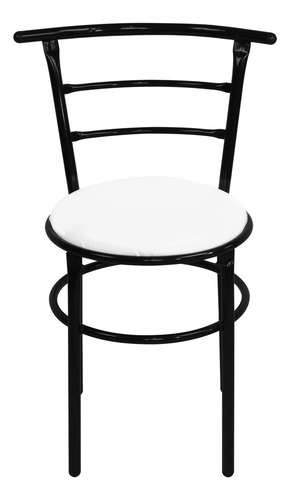 Mesa Con 4 Sillas Comedor Restaurante Cafetería Bar Color Blanco Diseño De La Tela De Las Sillas Liso