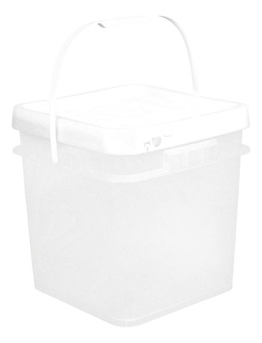 Cubo Cuadrado Para Pintura, Bote De Pintura Vacío, Claro