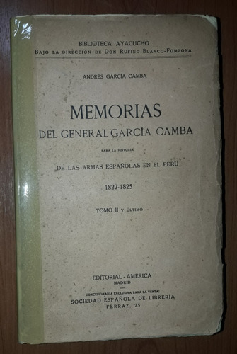 Memorias Del General García Camba Tomo Ii Bueno
