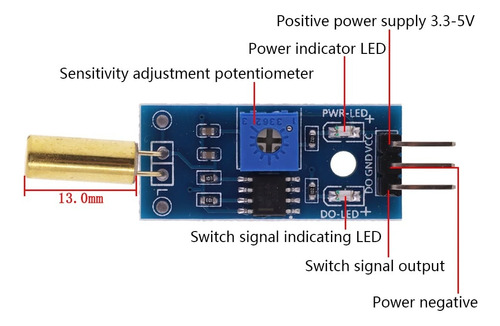 Kit 10 Modulos Tilt Sw520 Sensor De Inclinacion Arduino Pic