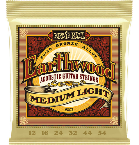 Encordoamento Violão Ernie Ball Aço Earthwood 012 054