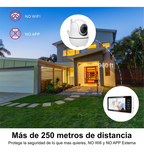 Camara Robotica Ptz Para Monitor De Bebe Zinker Color Blanco