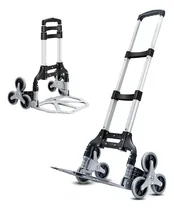 Comprar Carro De Mano Aluminio Plegable Para Escaleras 6 Ruedas 90kg