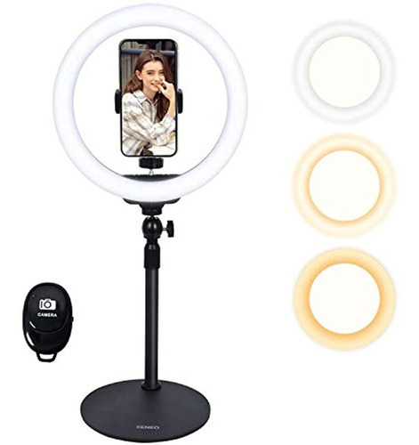 Anillo De Luz Para Selfie, De 10.0 in, Con Soporte