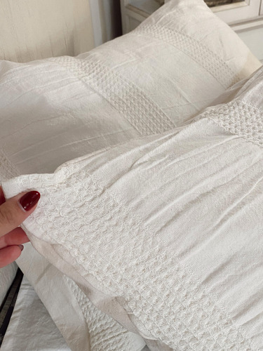 Pack X2 Funda De Almohada Elba 60x40cm Off White Elba