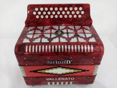 Farinelli 3012sir Acordeon Botones Tipo Rey Vallenato Rojo