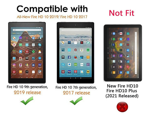 3 Protector Pantalla Tikeda Para Fire Hd 10 Tablet 7ª