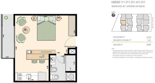 Imagen 3 de 12 de Venta De Monoambiente En Br +, La Blanqueada