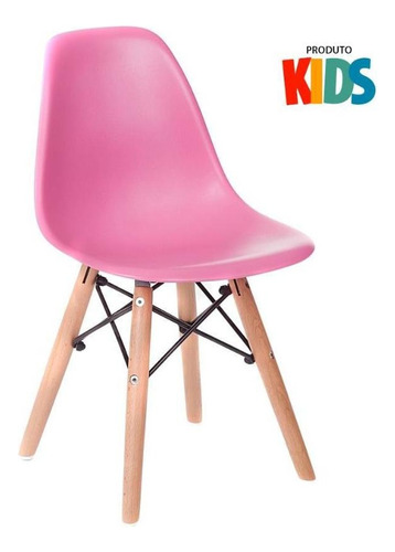 Cadeira Eames Junior Infantil Kids Brincadoteca Rosa