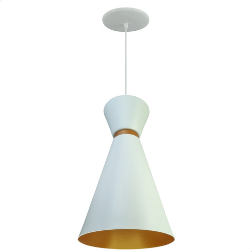 Kit 3 Luminária Pendente Berlim Int Cobre Fiação 110/220v Estrutura Branco Micro Textura