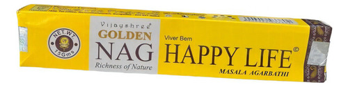 Incenso Golden Nag Happy Life Massala 1 Cx C/12 Caixinhas
