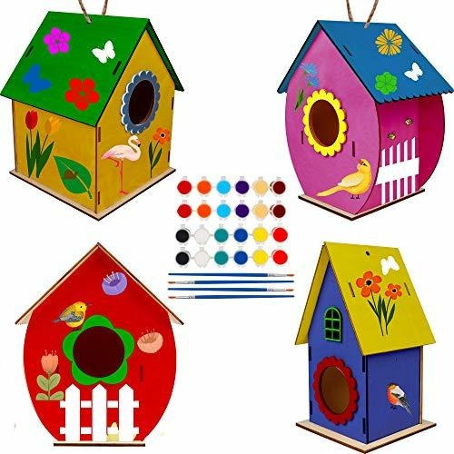 Art Craft   S De Madera Niños  4 Unidades  Kit De Bric...