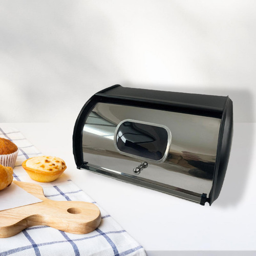 Caja De Pan Con Tapa Enrollable, Rústica, Multiusos Para