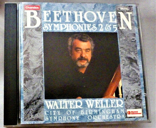 Beethoven Sinfonías 2 Y 5 Walter Weller Cd Chandos (e) 