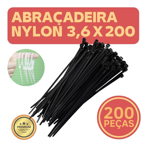 Cinta De Plastica Nylon Enforca Gato 200un Melhor Preço 20cm