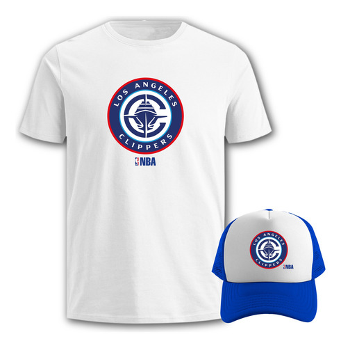 Paquete Playera Sublimada + Gorra Nba Los Angeles Clippers