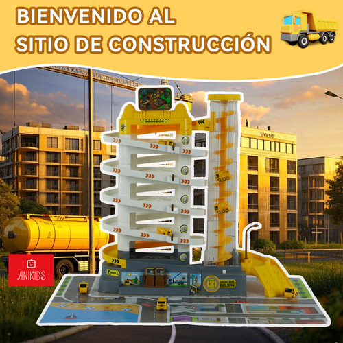 Pista De Autos Bighouse Electrica Juguete Niños Engineering Color Amarillo Anikids
