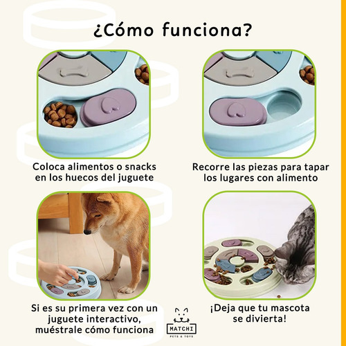 Juguete Interactivo Dispensador De Comida Antiestrés Perros Color Azul