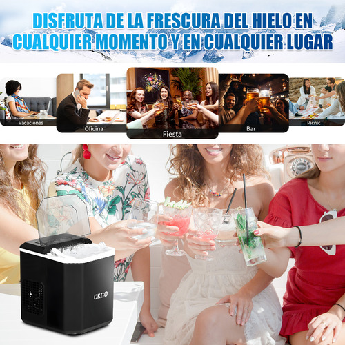 Máquina Para Hacer Hielo Portátil, Encimera Ice Maker, 12 Kg