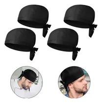 Comprar 4pzs Gorro Cofia Prara Chef Cocinero Estilo Turbante Unisex
