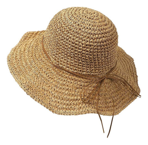 Sombrero For El Sol Plegable Sombrero De Playa De Paja