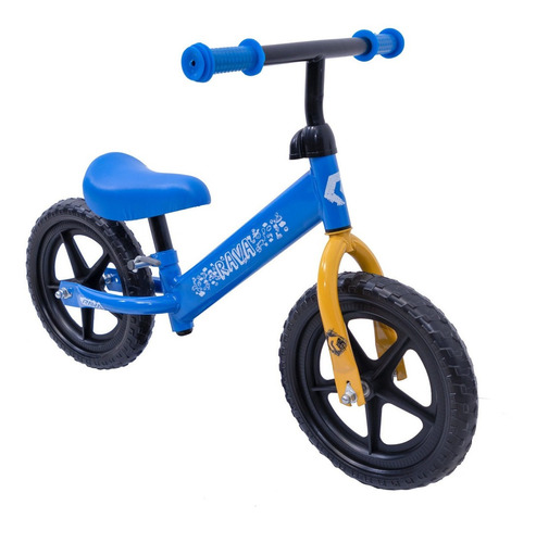 Bicicleta Infantil Criança Balance Bike Rava Azul Aro 12