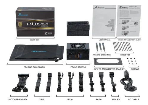 Fuente De Poder Seasonic Focus Sgx-750 750w, Oro 80, Modul