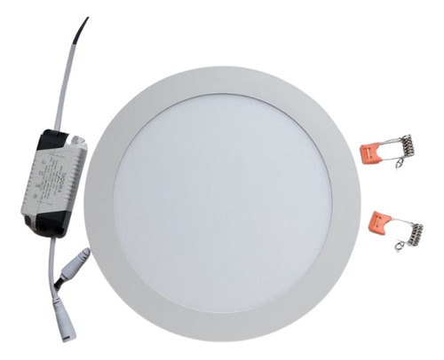 Plafón Led Redondo De Embutir Para Techo 24 W Tacoma Blanco