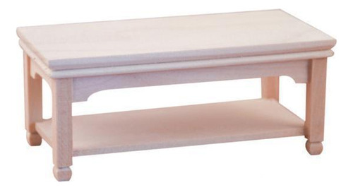 3 Mesa De Té De Madera A Escala 1:12, Casa De Muñecas,