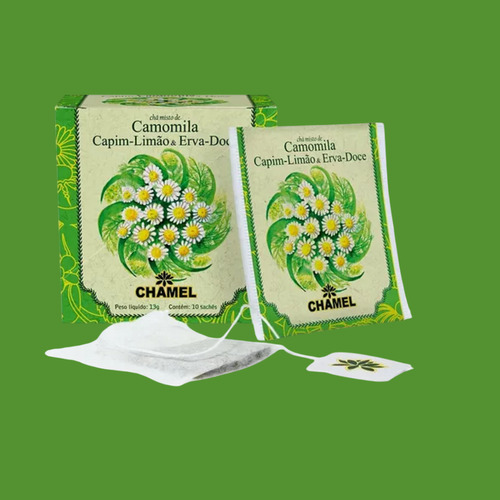 Kit 3 Chá Camomila Capim Limão E Erva Doce 10 Sachês -chamel