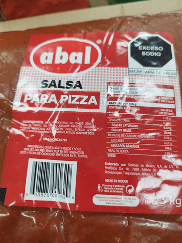 Paquete De 3 Salsa Para Pizza Abal 3kg C/u