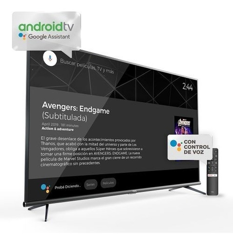 Imagen 3 de 10 de Smart Android Tv Tcl L50p8m Led Uhd 4k 50 Netflix Youtube